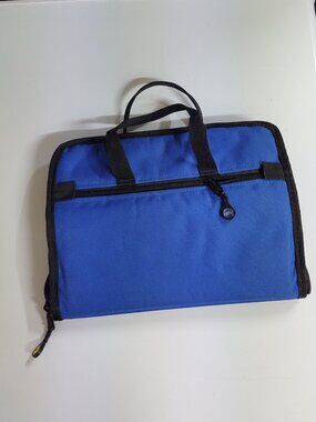 BLUEFIG  NOTIONS  SEWING ARTS CRAFTS CARRY BAG COBALT BLUE